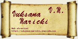 Vuksana Maricki vizit kartica